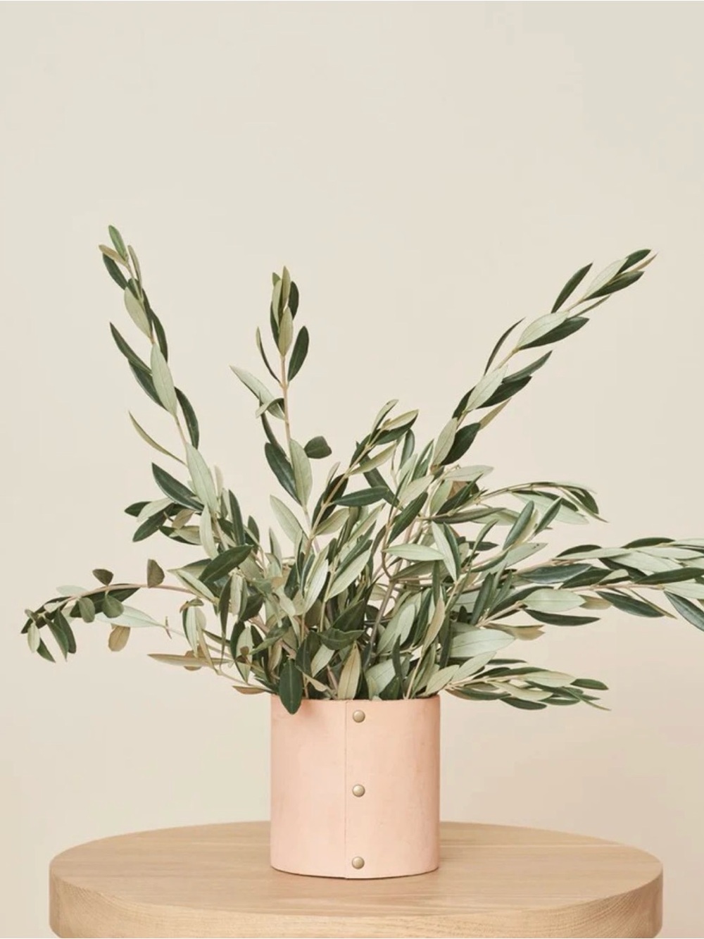 Jenni Kayne Small Leather Rivet Vase